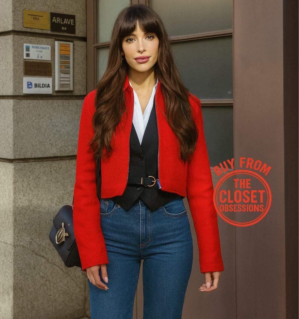 ZARA Red Wool-Blend Cropped Jacket NWT | Structured Collar Coat